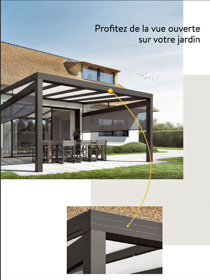 Pergola Horizon Ma pergola Alu, pergola sur mesure aluminium en kit